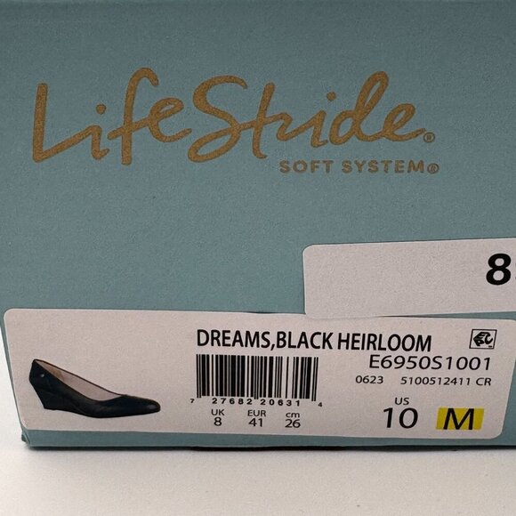 LifeStride Womens Black Heirloom Dreams Wedge Shoes Size 10M Comfort Soft System - Picture 7 of 8
